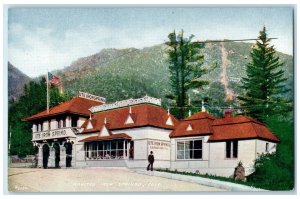 c1910 Manitou Colorado Analysis Of The Famous Iron Springs Building CO Postcard