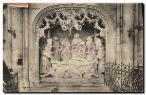 Old Postcard Lorraine illustrated Pont a Mousson The Sculpture of Saint Marti...