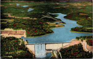 Vtg Norris Dam Lake Reservoir State Park Clinch River Tennessee TN Postcard