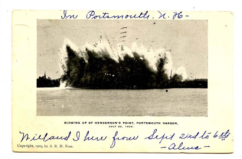 NH - Portsmouth. Blowing Up Henderson's Point, July 22, 1905