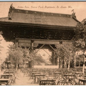 1909 St Luois, MO Tekko Gate Forest Park Highlands Litho Photo Ivory A34