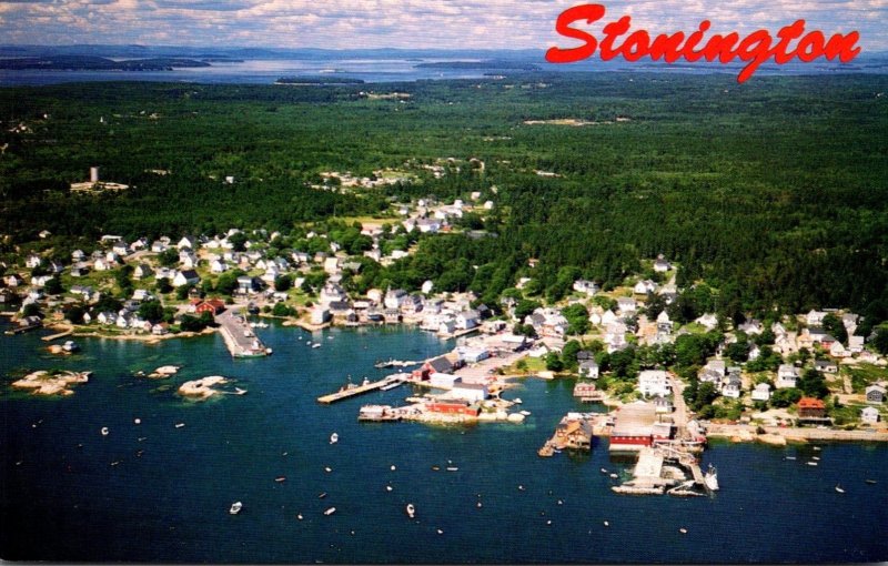 Maine Deer Isle Stonington Aerial View