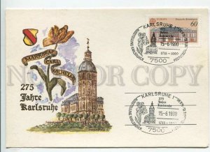 449974 GERMANY 1990 year Karlsruhe flower Europa CEPT Special cancellation