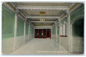 1917 Lobby Colonial Theatre Interior Laconia New Hampshire NH Vintage Postcard