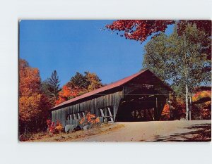 Postcard Covered Bridge Albany New Hampshire USA