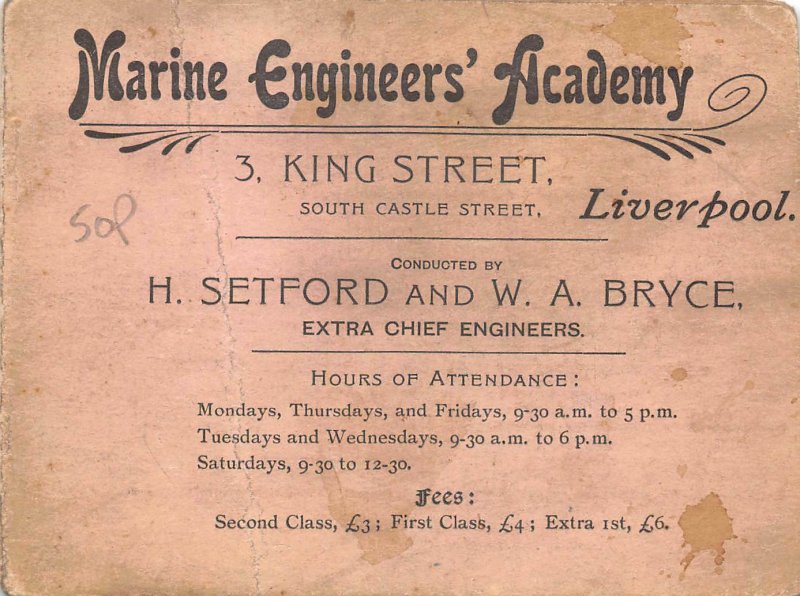 uk52445 marine engineers academy liverpool real photo uk