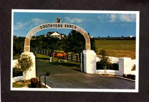 TX Southfork Ranch Horses Horse Farm Dallas Texas  nr Plano Postcard TV Show