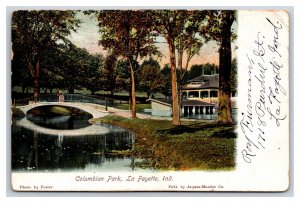 Columbian Park La Fayette Indiana IN  UDB Postcard Y4