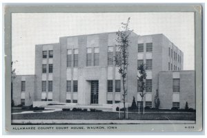 1943 Allamakee County Court House Building Facade Waukon Iowa Vintage Postcard