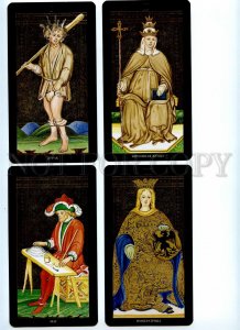 494133 Deck of tarot visconti cards 22 major arcana in box Russian publisher