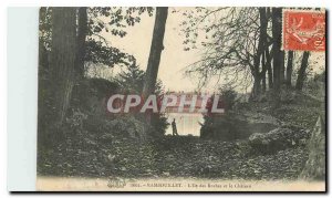 Old Postcard Rambouillet Island Rocks and Chateau