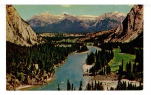 Canada - AB, Banff. Bow Valley & Fairholm Range from Banff SpringsHotel 