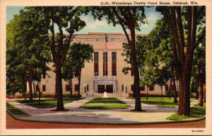 Wisconsin Oshkosh Winnebago County Court House Curteich