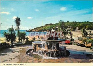 Modern Postcard St Brelade's Gardens Jersey CI