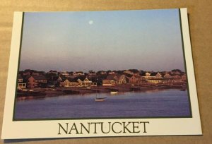 UNUSED  POSTCARD - HARBOR MOON, NANTUCKET, MASSACHUSETTS