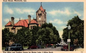Monticello, Indiana - A view of the Court House - in the 1940s