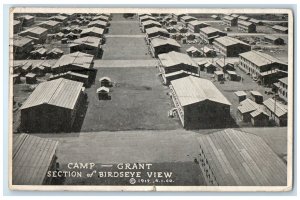 1918 Camp Grant Section of Birdseye View Rockford Illinois IL WW1 Postcard