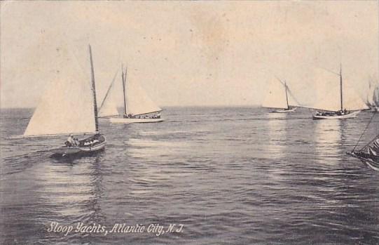 New Jersey Atlantic City Sloop Yachts 1908
