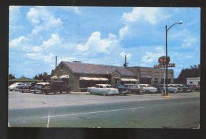 SYLACAUGA ALABAMA OLD HICKORY RESTAURANT 1950's CARS ADVERTISING POSTCARD