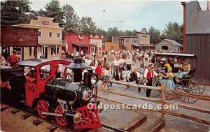 Lake George, New York, NY, USA Postcard Old Mining Ore Train, Ghost Town, Sto...