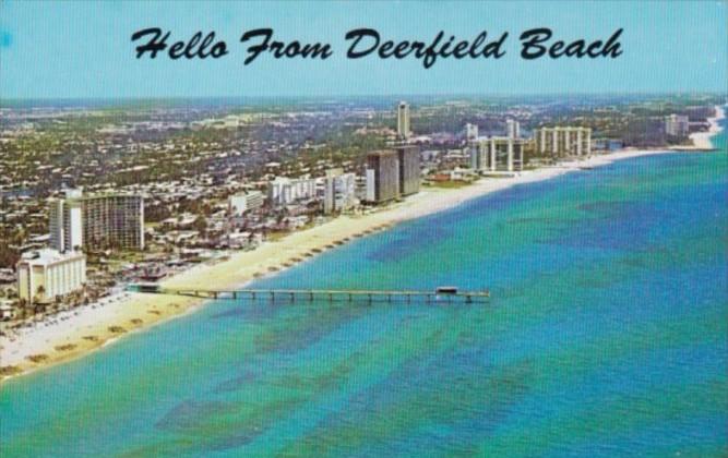 Florida Hello From Deerfield Beach Showing Fishing Pier