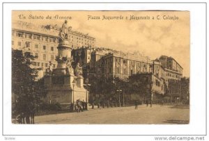 Piazza Acquaverde E Monumento A C. Colombo, Un Saluto Da Genova (Liguria), It...