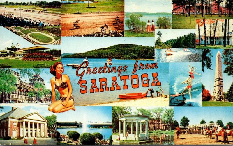 New York Greetings From Saratoga Springs Multi View