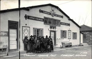 Cameron Arizona AZ Trading Post Native American Indians Real Photo Postcard