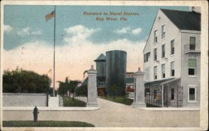 Key West Florida FL Naval Station Entrance c1915 Postcard