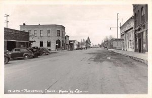 Rathdrum Idaho Street Scene Business District Real Photo Postcard AA17151