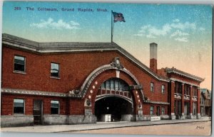 View of the Coliseum, Grand Rapids MI Vintage Postcard A41