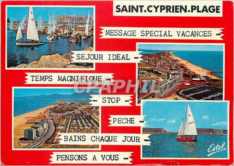 Postcard Modern Saint Cyprien (P O) Departure from Port regale