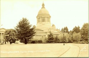 RPPC Washington State Capitol Olympia Real Photo Postcard