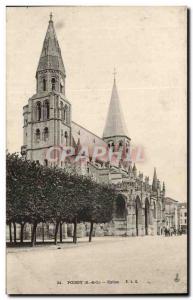 Postcard Old Church Poissy