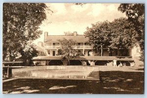 Charlottesville Virginia Postcard Farmington Country Club Building Exterior 1940