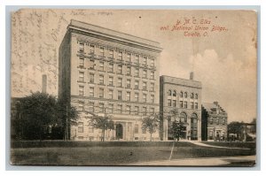 Vintage 1907 Photo Postcard YMCA Elks & National Union Buildings Toledo Ohio