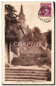 Old Postcard Lannion L & # 39Escalier of Brelevenez