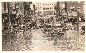 Vintage Postcard 1920's Market St. Johnstown Flood 1936 Pennsylvania PA