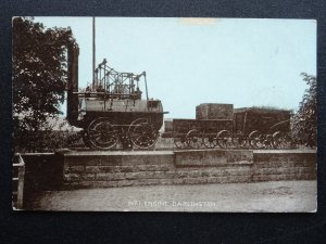 Durham S&DR Stockton & Darlington Railway No.1 ENGINE DARLINGTON c1905 Postcard