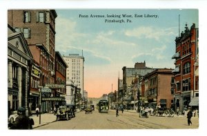 PA - Pittsburgh. Penn Avenue Street Scene looking West ca 1907