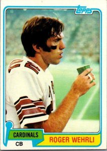 1981 Topps Football Card Roger Wehrli St Louis Cardinals sk60122