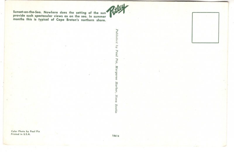 Sunset on the Sea, Cape Breton, Nova Scotia