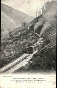 Antique PC Wellington-Napier NEW ZEALAND Rimutaka Incline RAILROAD TRAIN