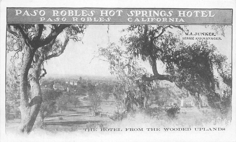 Postcard C-1905 California Paso Robles Hot Springs Hotel Junker 23-13197