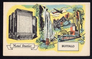 New York BUFFALO Hotel Statler located in the heart - pm1952 cardboard paper