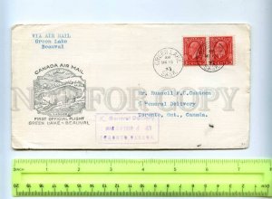 410172 CANADA 1933 first flight from Green Lake to Beauval badger plane COVER