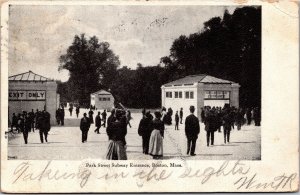 Postcard MA Boston - Park Street Subway Entrance