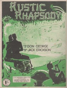 Rustic Rhapsody Don George 1940s Sheet Music