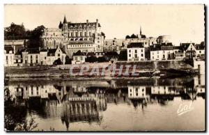 Chateau d & # 39Amboise Old Postcard The castle and the Loire