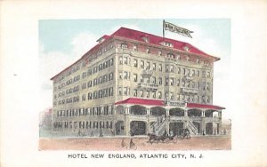 Hotel New England Atlantic City, New Jersey Postcard